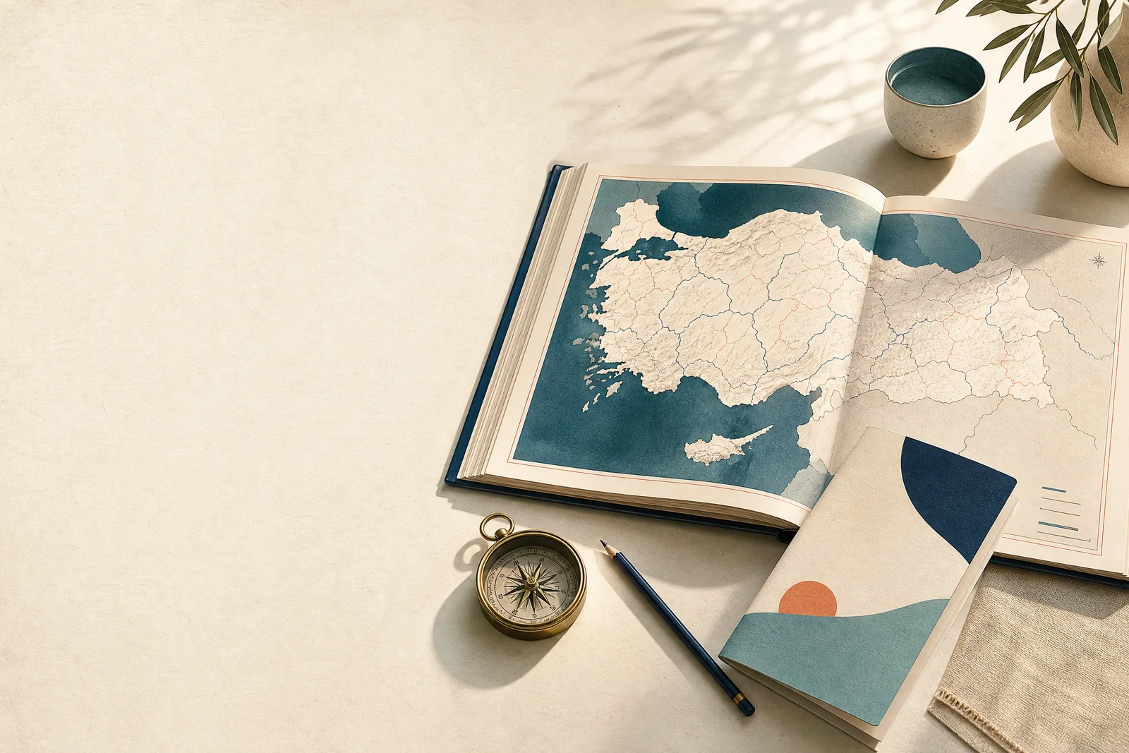 Kâğıt atlas ve okul araştırma notları